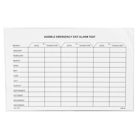 Audible Emergency Exit Test Report Inspection Template (50-Pack)